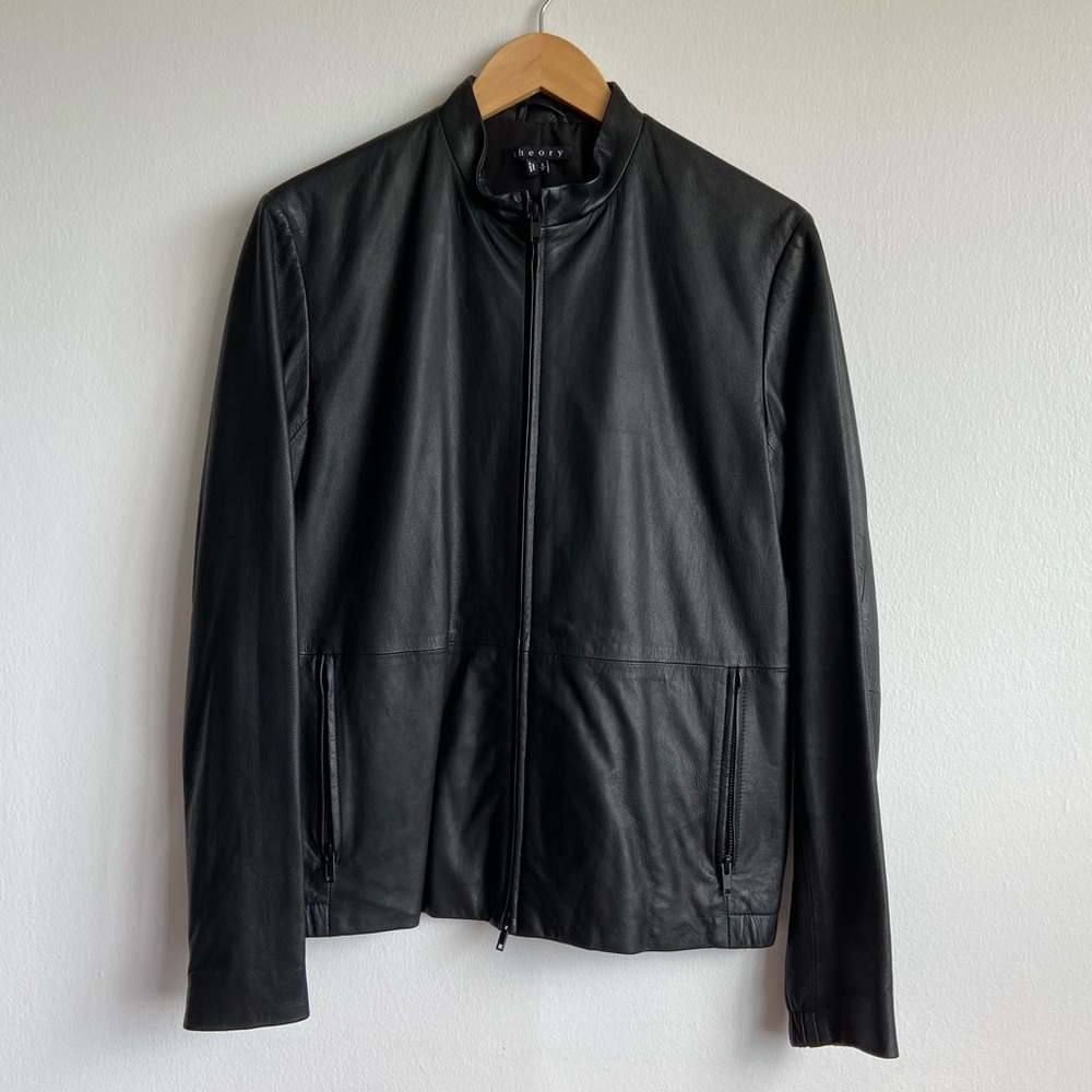 Brand new theory men’s soft leather jacket small